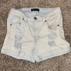 Aeropostale Light Blue Distressed Jean Shorts